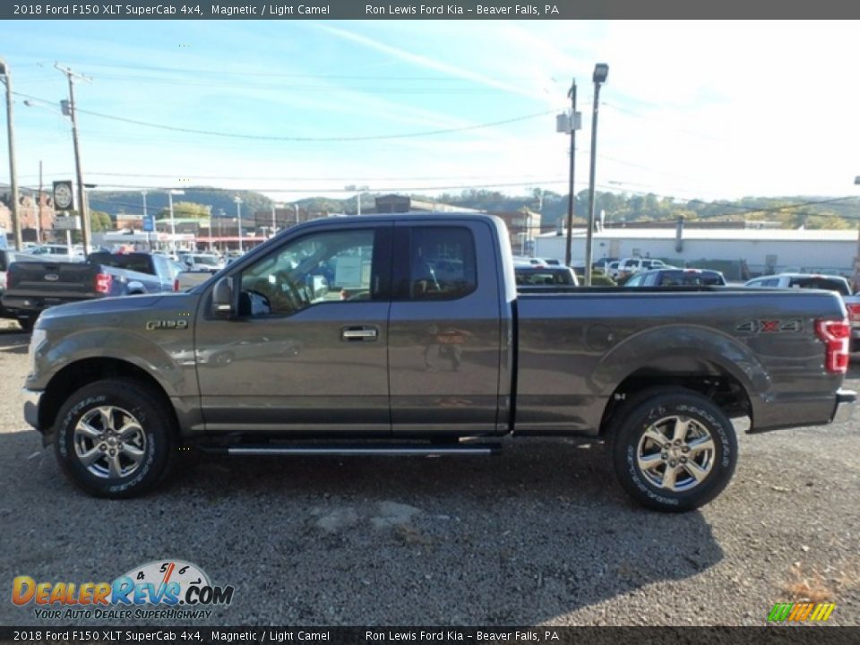 2018 Ford F150 XLT SuperCab 4x4 Magnetic / Light Camel Photo #5