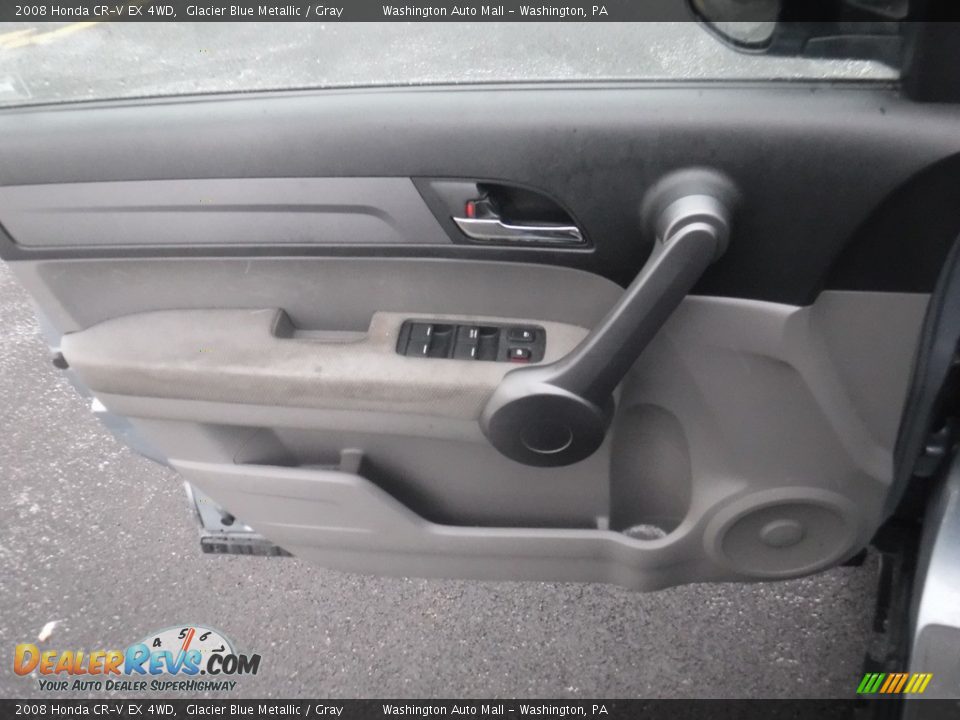 2008 Honda CR-V EX 4WD Glacier Blue Metallic / Gray Photo #12