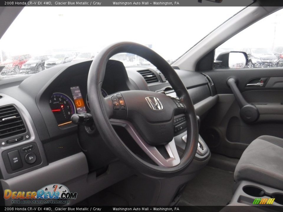 2008 Honda CR-V EX 4WD Glacier Blue Metallic / Gray Photo #13
