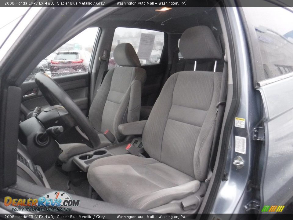 2008 Honda CR-V EX 4WD Glacier Blue Metallic / Gray Photo #14