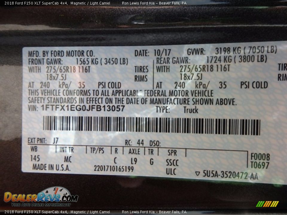 2018 Ford F150 XLT SuperCab 4x4 Magnetic / Light Camel Photo #14
