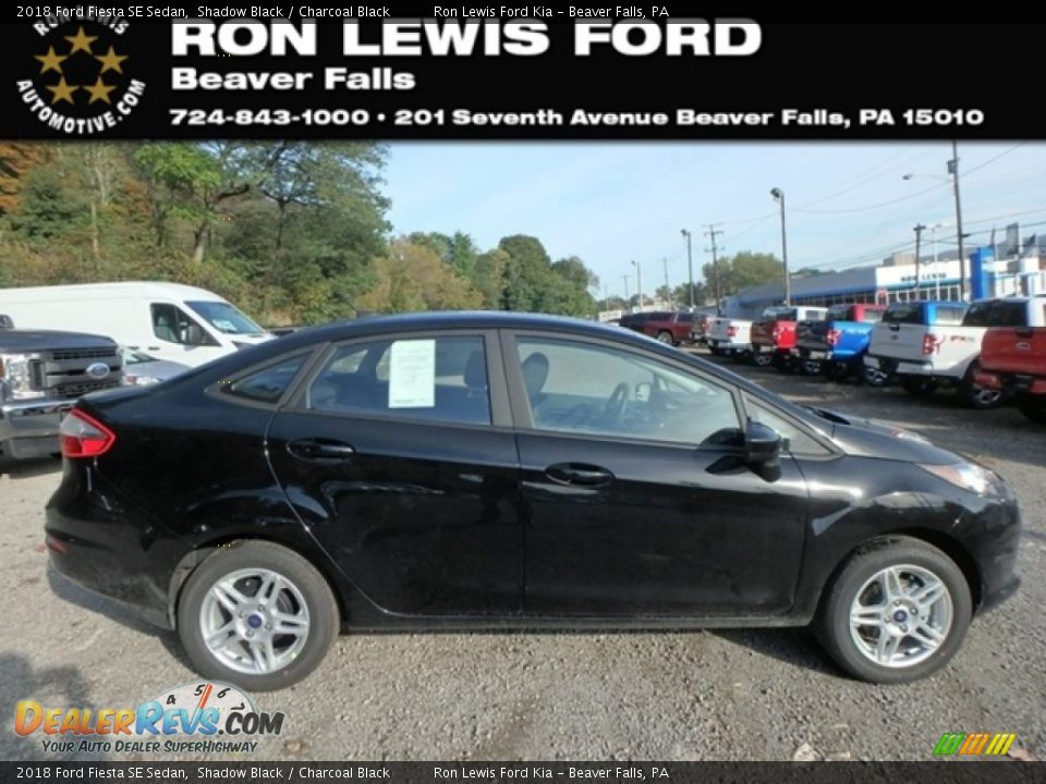 2018 Ford Fiesta SE Sedan Shadow Black / Charcoal Black Photo #1