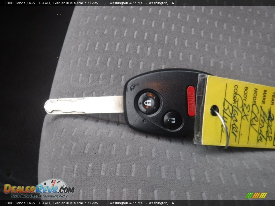 2008 Honda CR-V EX 4WD Glacier Blue Metallic / Gray Photo #24