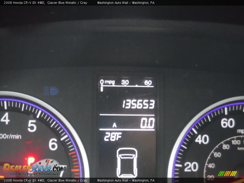2008 Honda CR-V EX 4WD Glacier Blue Metallic / Gray Photo #26