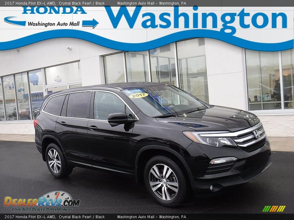 2017 Honda Pilot EX-L AWD Crystal Black Pearl / Black Photo #1