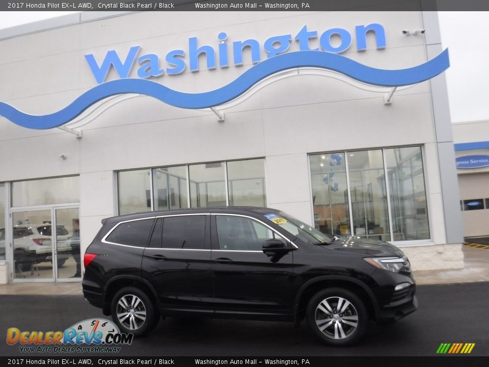 2017 Honda Pilot EX-L AWD Crystal Black Pearl / Black Photo #2