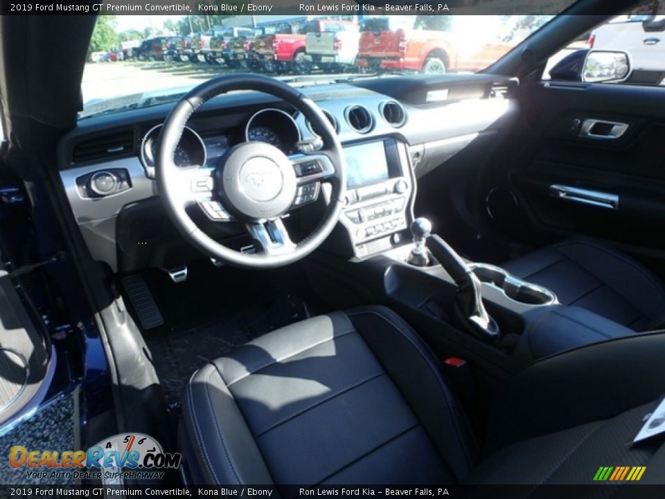 2019 Ford Mustang GT Premium Convertible Kona Blue / Ebony Photo #13