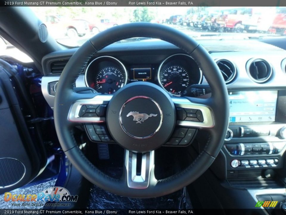 2019 Ford Mustang GT Premium Convertible Steering Wheel Photo #17