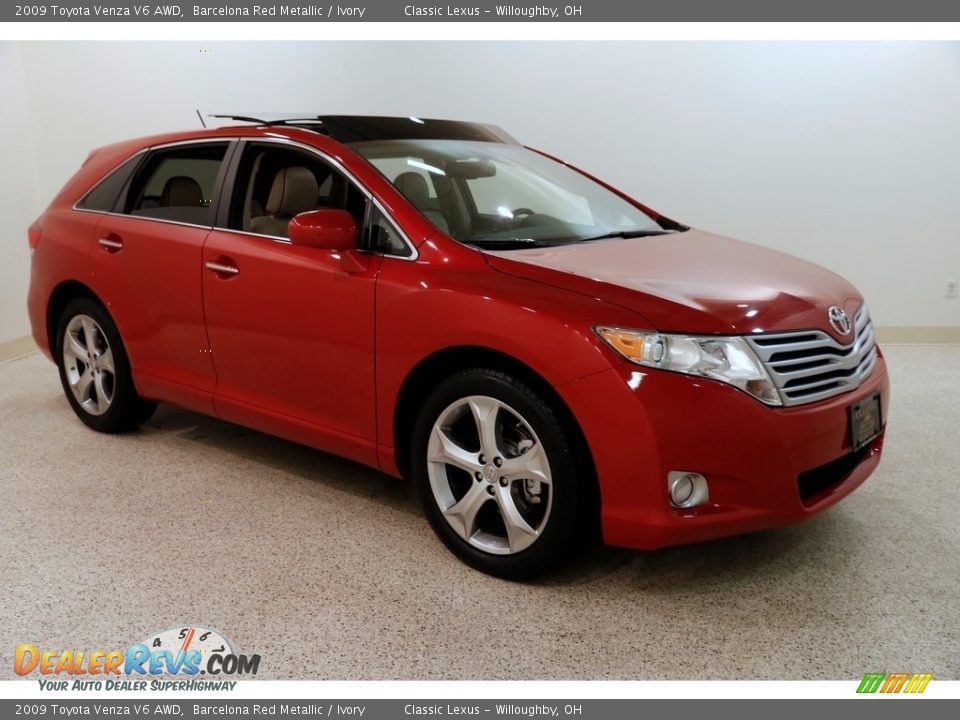 2009 Toyota Venza V6 AWD Barcelona Red Metallic / Ivory Photo #1
