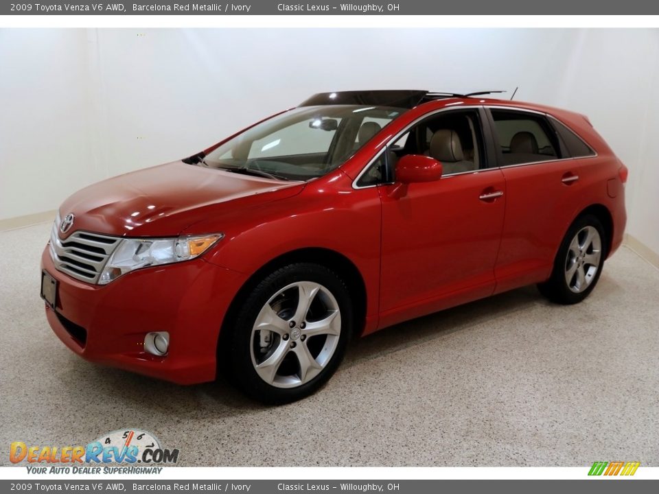 2009 Toyota Venza V6 AWD Barcelona Red Metallic / Ivory Photo #3