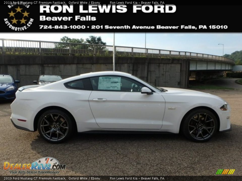 2019 Ford Mustang GT Premium Fastback Oxford White / Ebony Photo #1