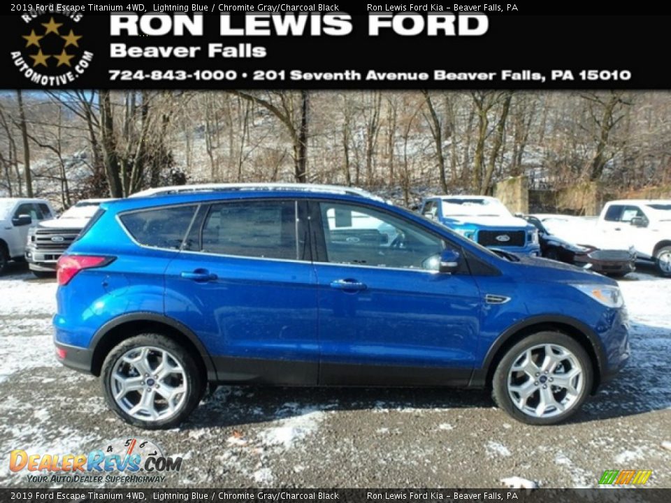 2019 Ford Escape Titanium 4WD Lightning Blue / Chromite Gray/Charcoal Black Photo #1