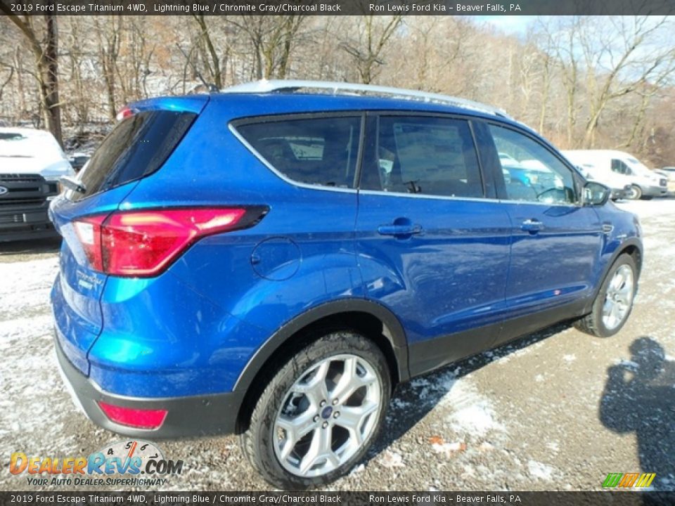 2019 Ford Escape Titanium 4WD Lightning Blue / Chromite Gray/Charcoal Black Photo #2