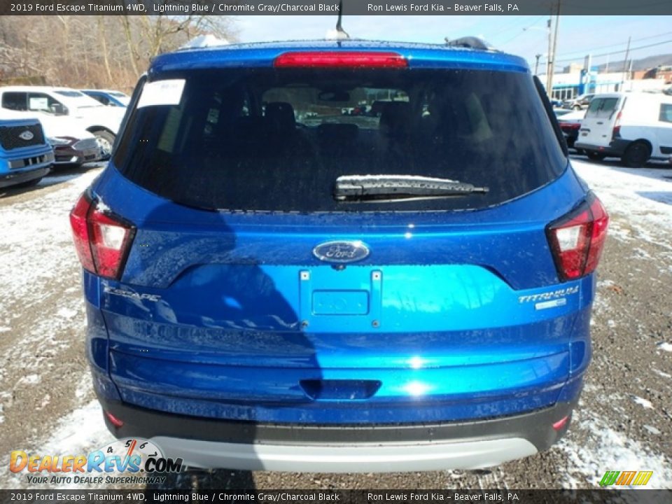 2019 Ford Escape Titanium 4WD Lightning Blue / Chromite Gray/Charcoal Black Photo #4