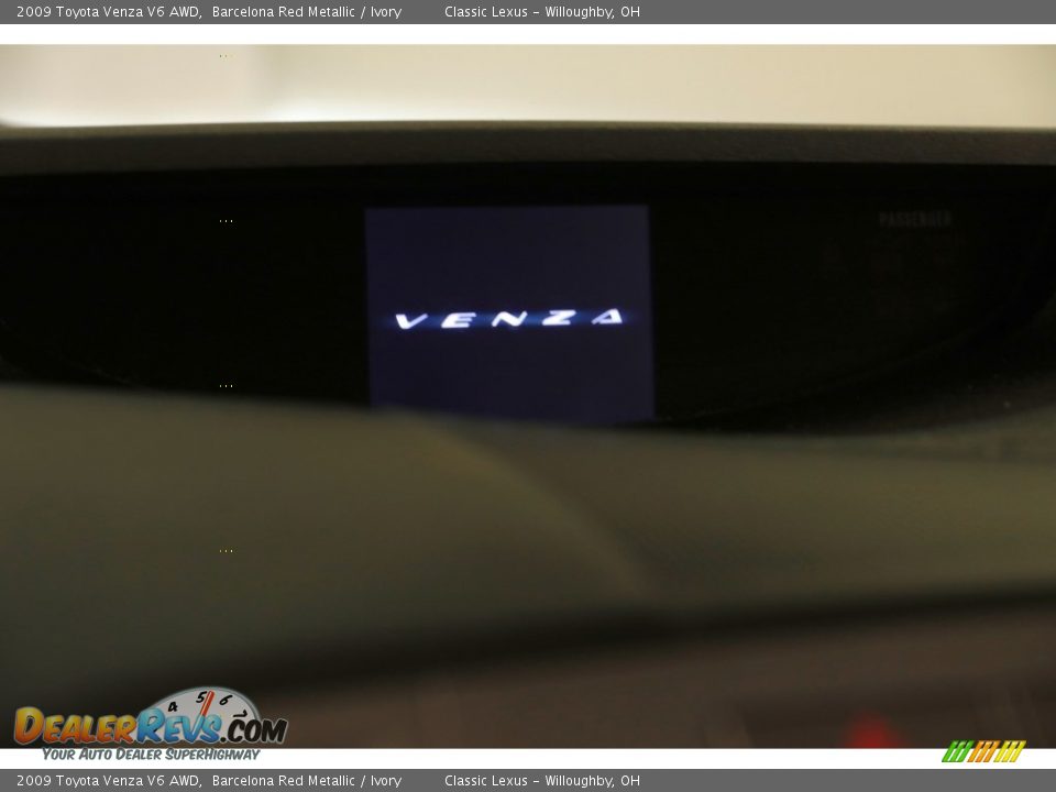 2009 Toyota Venza V6 AWD Barcelona Red Metallic / Ivory Photo #10