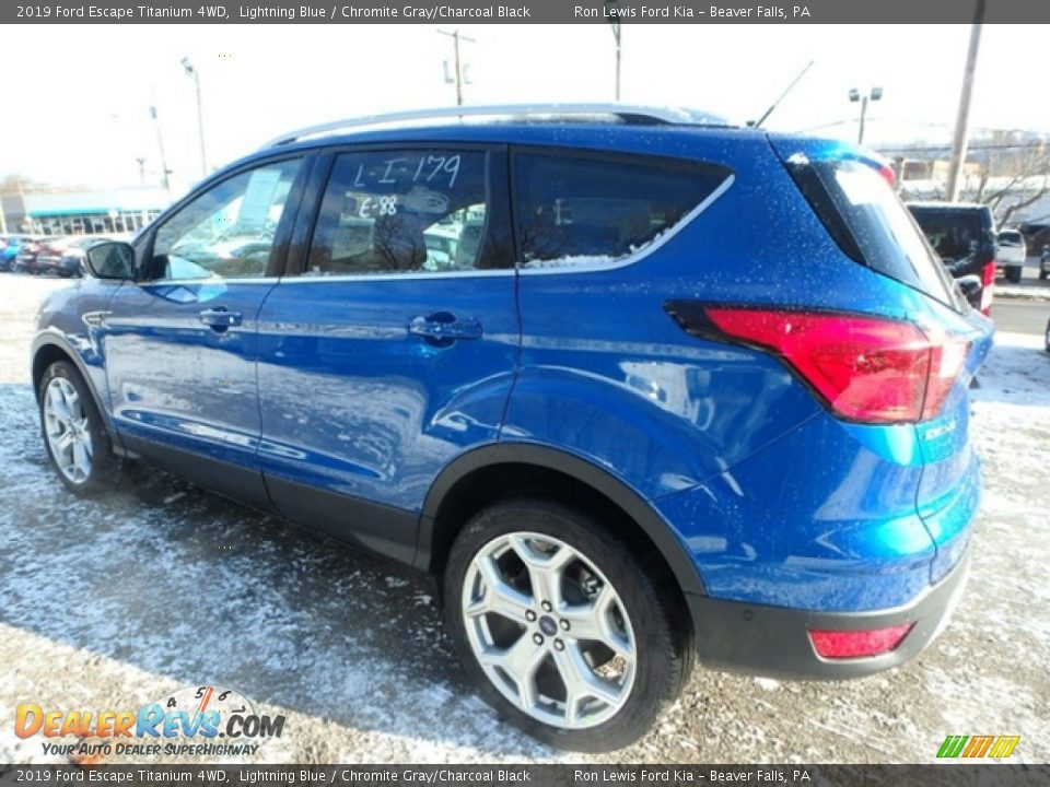2019 Ford Escape Titanium 4WD Lightning Blue / Chromite Gray/Charcoal Black Photo #5