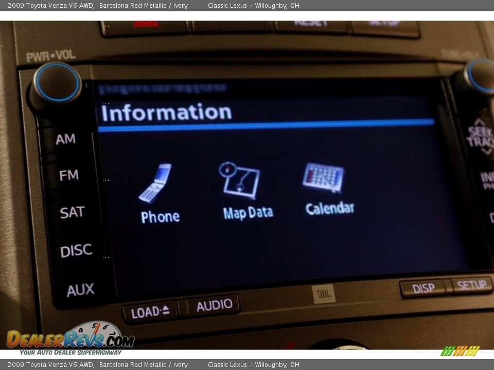 2009 Toyota Venza V6 AWD Barcelona Red Metallic / Ivory Photo #12