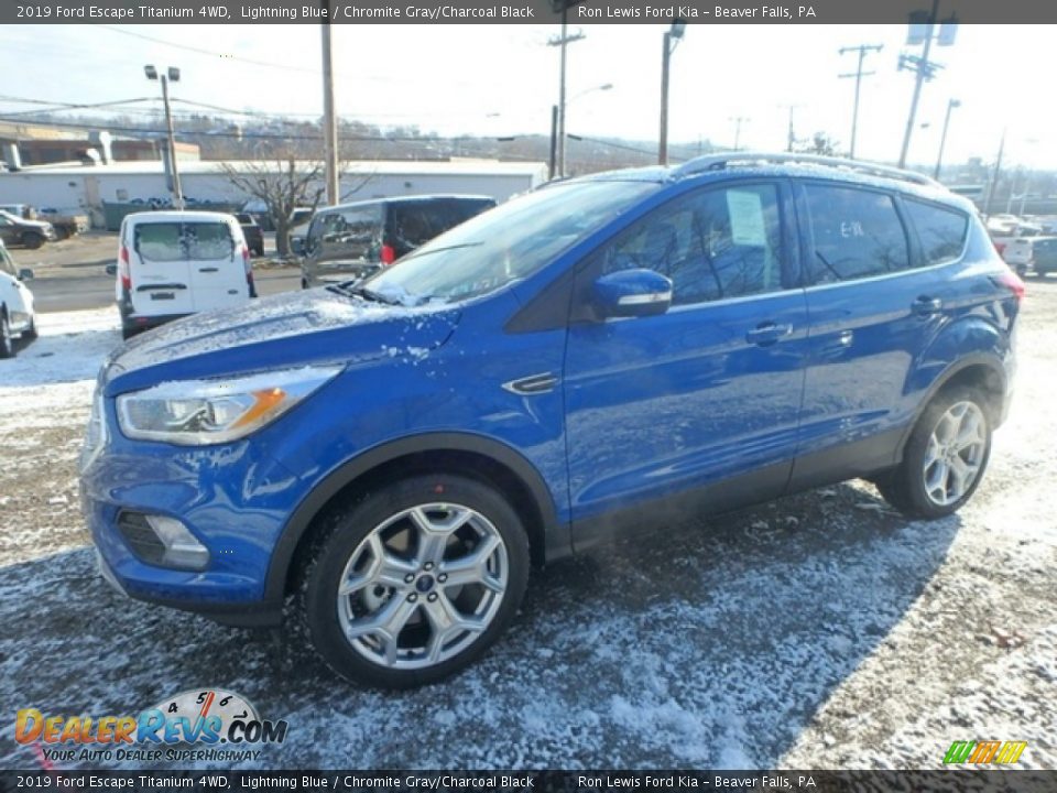 2019 Ford Escape Titanium 4WD Lightning Blue / Chromite Gray/Charcoal Black Photo #7