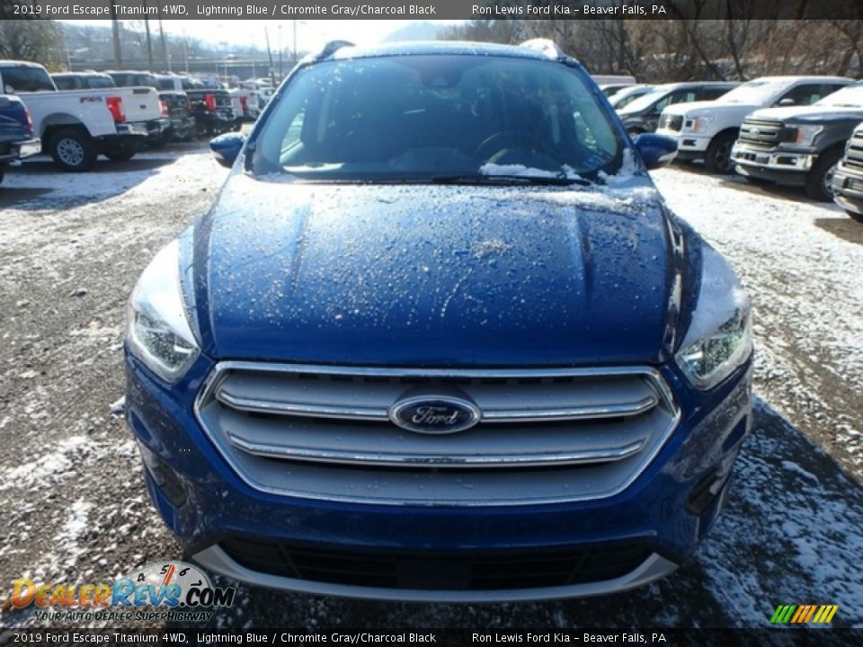 2019 Ford Escape Titanium 4WD Lightning Blue / Chromite Gray/Charcoal Black Photo #8