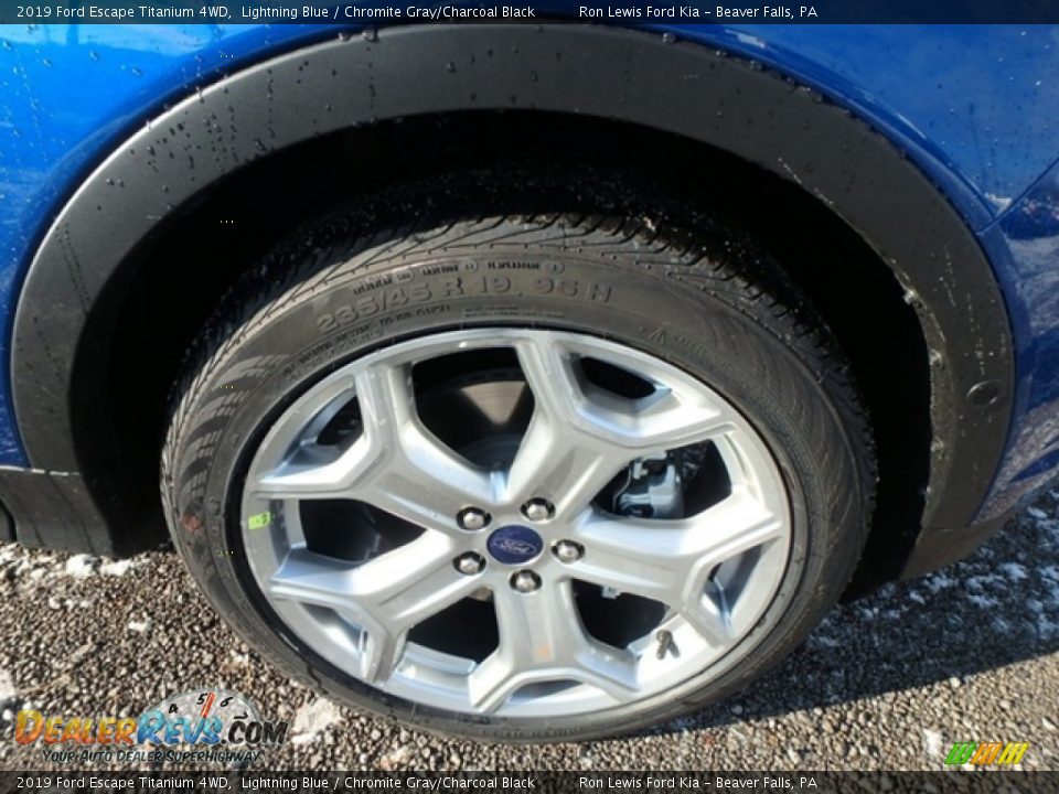 2019 Ford Escape Titanium 4WD Lightning Blue / Chromite Gray/Charcoal Black Photo #10
