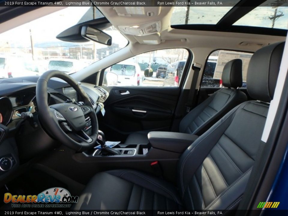 2019 Ford Escape Titanium 4WD Lightning Blue / Chromite Gray/Charcoal Black Photo #11