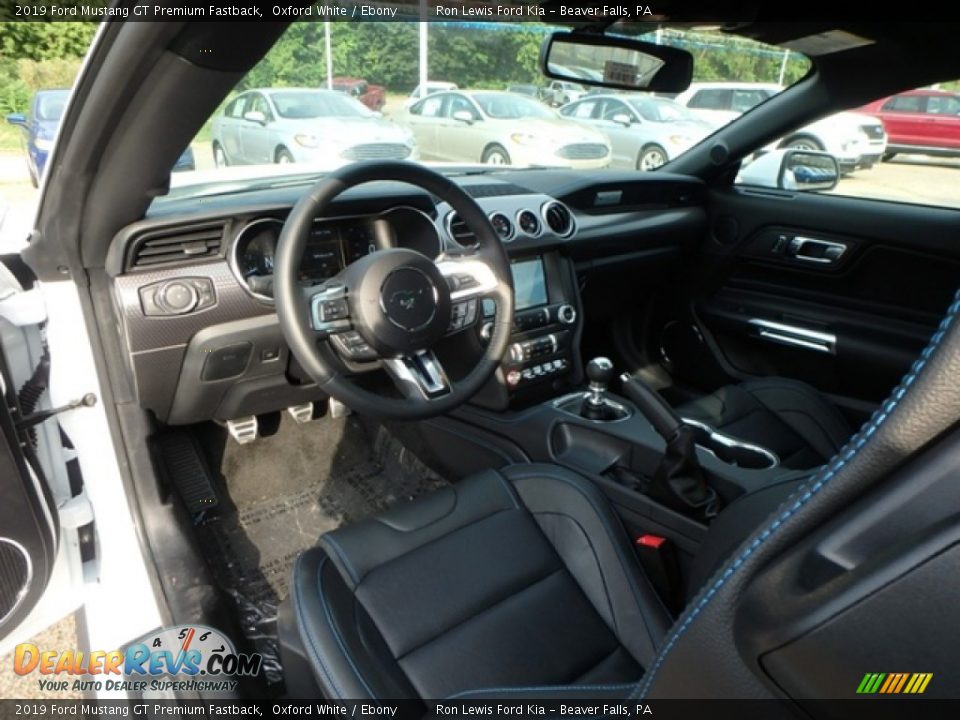 2019 Ford Mustang GT Premium Fastback Oxford White / Ebony Photo #13
