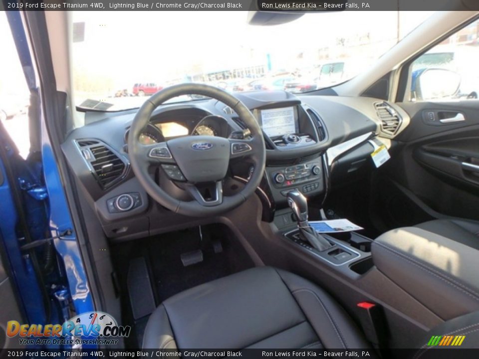 2019 Ford Escape Titanium 4WD Lightning Blue / Chromite Gray/Charcoal Black Photo #13