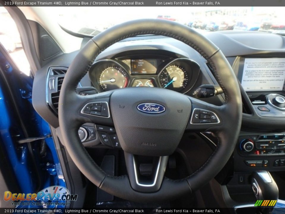 2019 Ford Escape Titanium 4WD Lightning Blue / Chromite Gray/Charcoal Black Photo #17