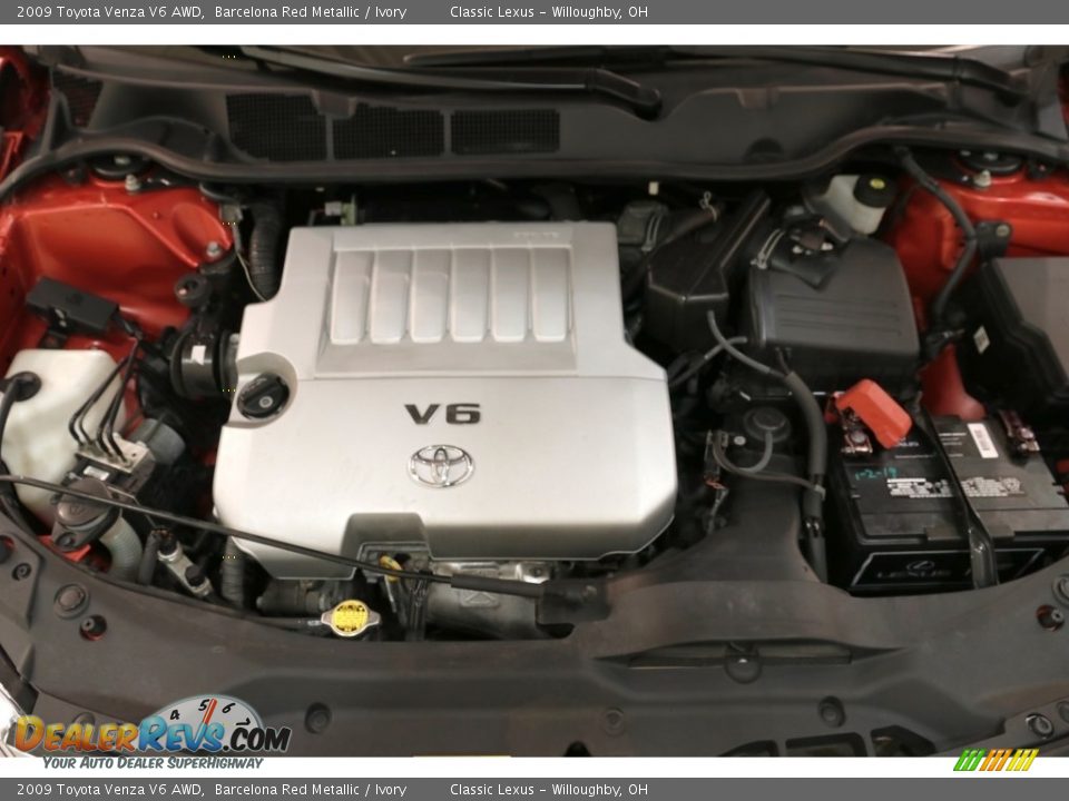 2009 Toyota Venza V6 AWD Barcelona Red Metallic / Ivory Photo #24