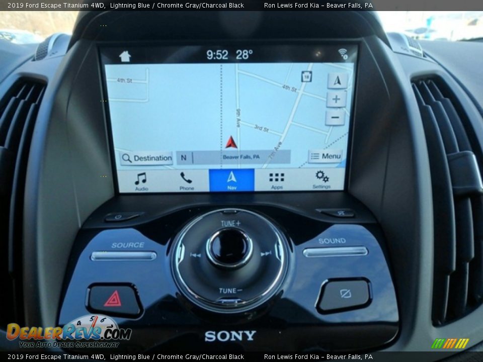 2019 Ford Escape Titanium 4WD Lightning Blue / Chromite Gray/Charcoal Black Photo #20