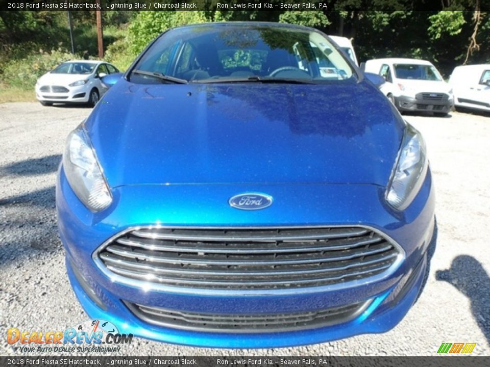 2018 Ford Fiesta SE Hatchback Lightning Blue / Charcoal Black Photo #8