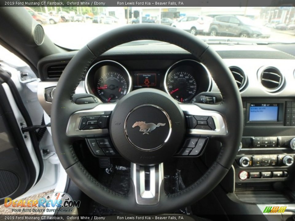 2019 Ford Mustang GT Fastback Oxford White / Ebony Photo #17