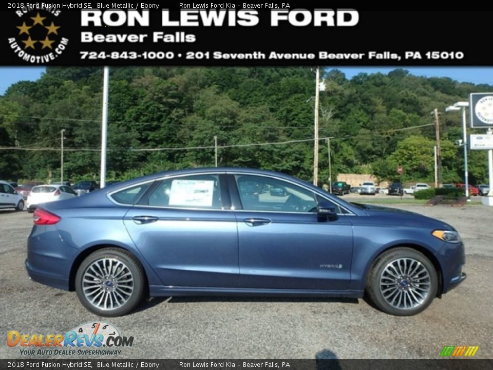 2018 Ford Fusion Hybrid SE Blue Metallic / Ebony Photo #1