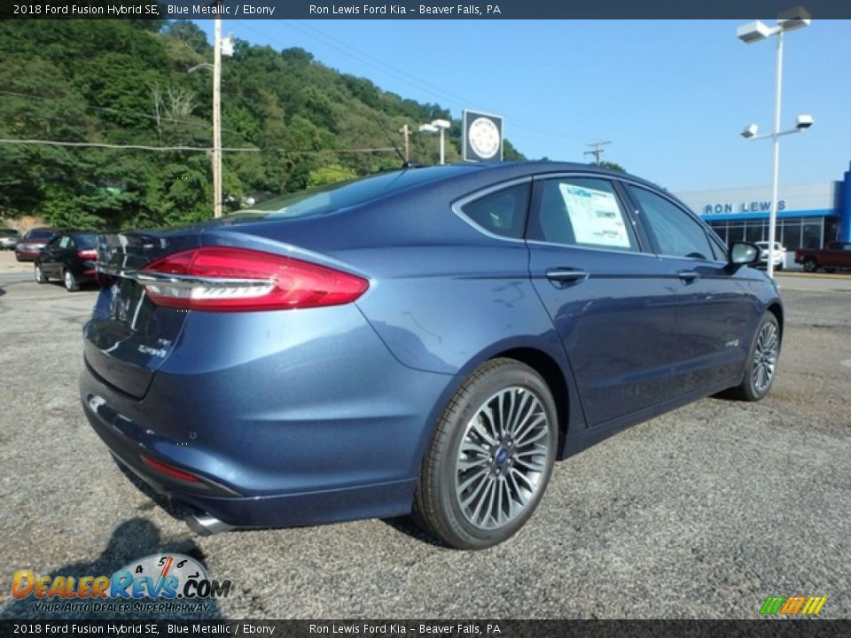 2018 Ford Fusion Hybrid SE Blue Metallic / Ebony Photo #2