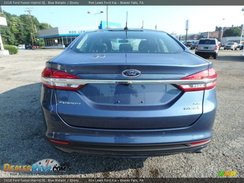 2018 Ford Fusion Hybrid SE Blue Metallic / Ebony Photo #3