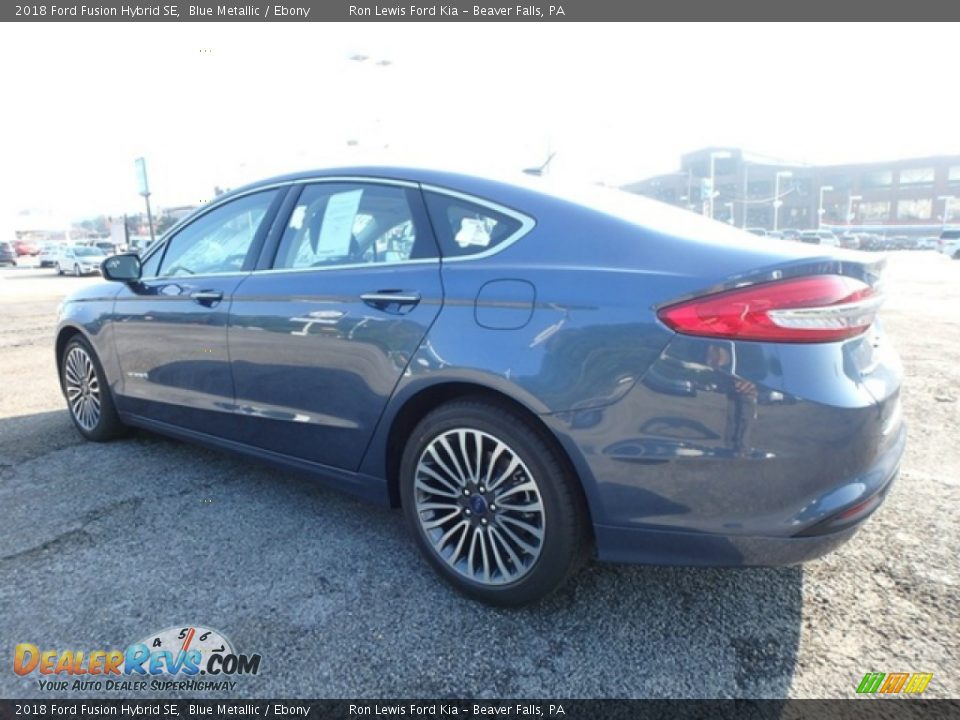 2018 Ford Fusion Hybrid SE Blue Metallic / Ebony Photo #4