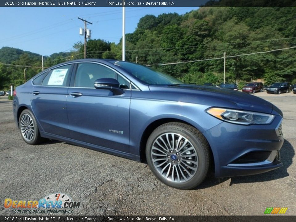 2018 Ford Fusion Hybrid SE Blue Metallic / Ebony Photo #8