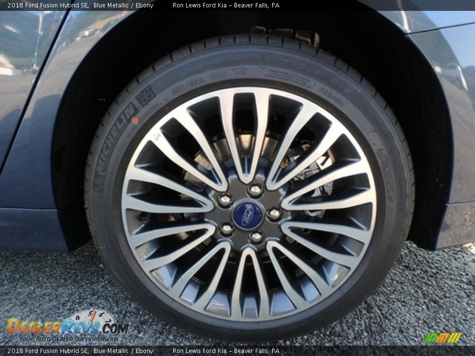 2018 Ford Fusion Hybrid SE Blue Metallic / Ebony Photo #9