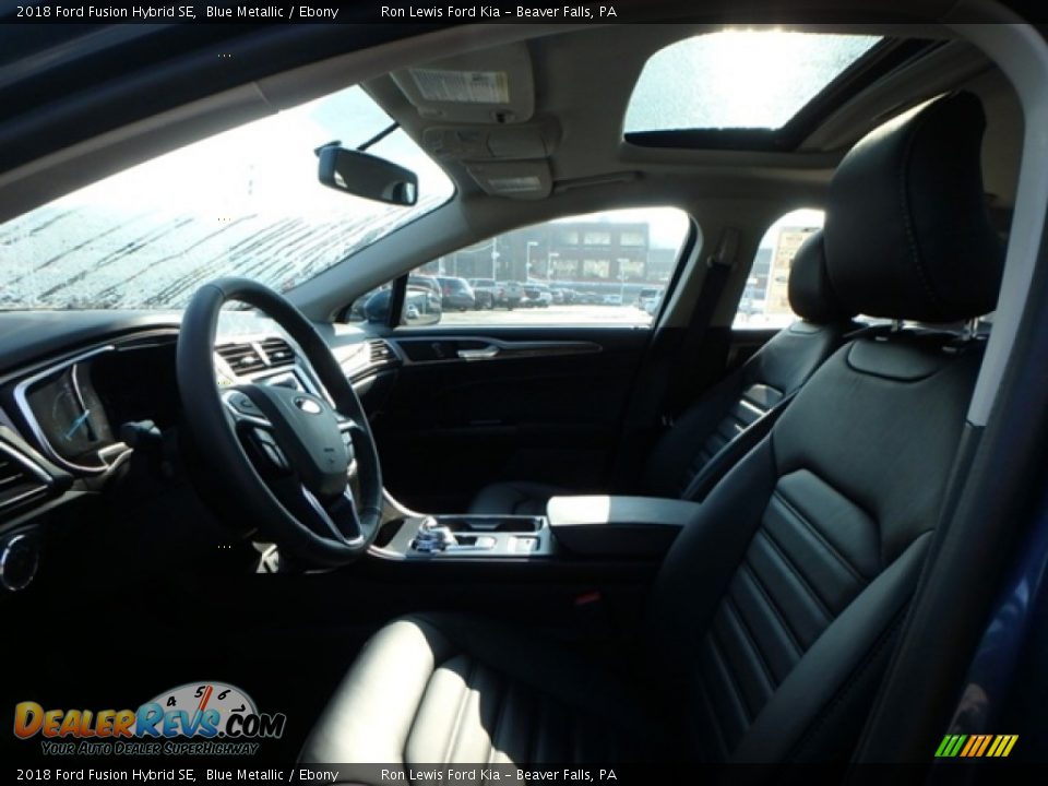 2018 Ford Fusion Hybrid SE Blue Metallic / Ebony Photo #10