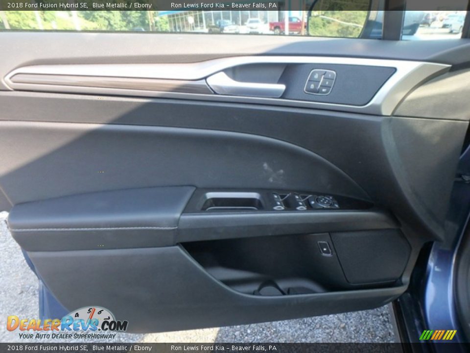 2018 Ford Fusion Hybrid SE Blue Metallic / Ebony Photo #13