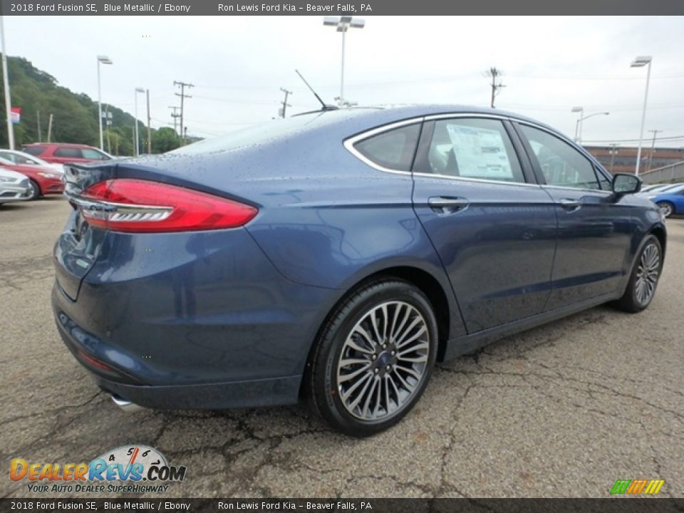 2018 Ford Fusion SE Blue Metallic / Ebony Photo #2