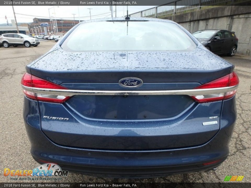 2018 Ford Fusion SE Blue Metallic / Ebony Photo #3