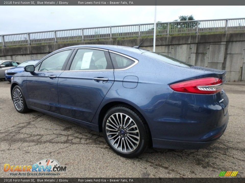 2018 Ford Fusion SE Blue Metallic / Ebony Photo #4