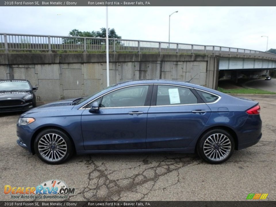 2018 Ford Fusion SE Blue Metallic / Ebony Photo #5