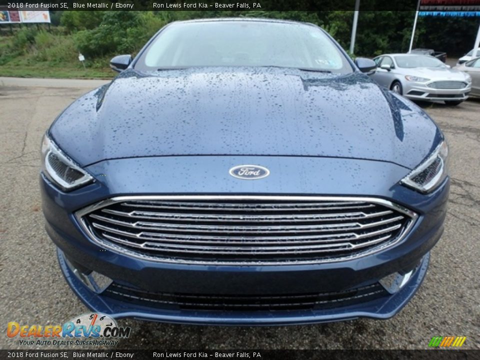 2018 Ford Fusion SE Blue Metallic / Ebony Photo #7