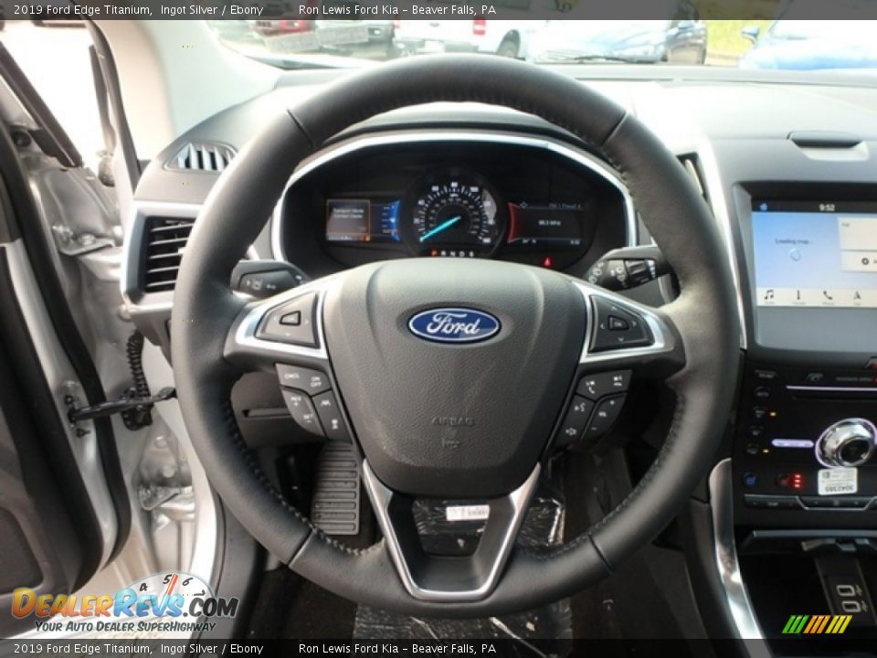 2019 Ford Edge Titanium Ingot Silver / Ebony Photo #17