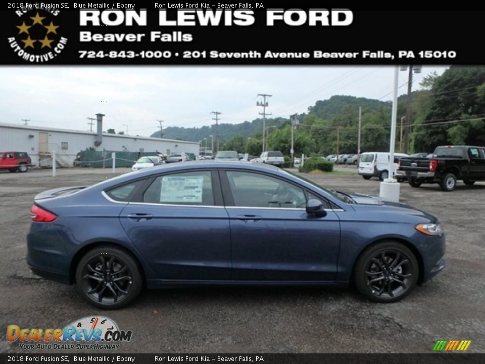 2018 Ford Fusion SE Blue Metallic / Ebony Photo #1