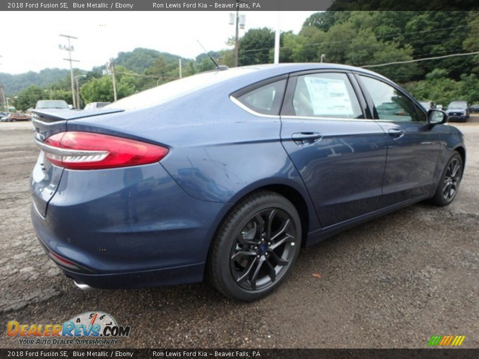 2018 Ford Fusion SE Blue Metallic / Ebony Photo #2