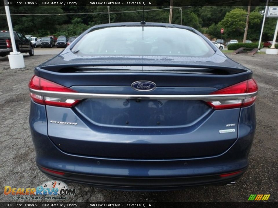 2018 Ford Fusion SE Blue Metallic / Ebony Photo #3