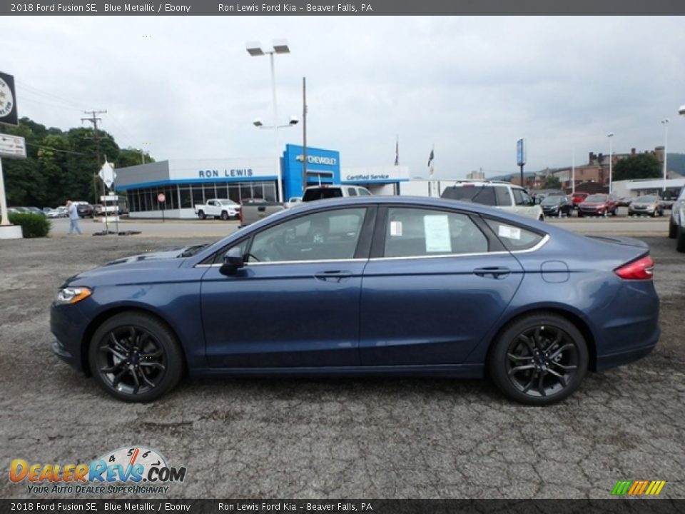 2018 Ford Fusion SE Blue Metallic / Ebony Photo #5